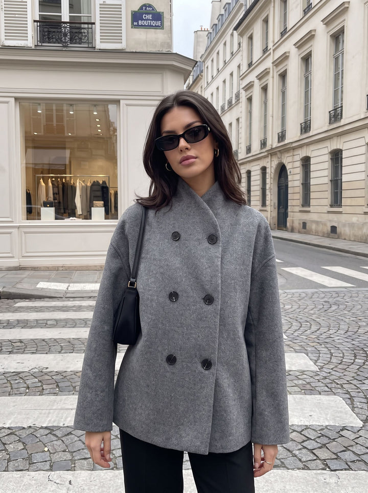 Cozy Double Breasted Wool Coat
