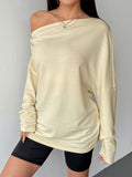 Off Shoulder Oversized Long Sleeve Top
