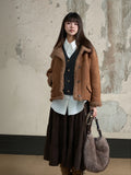 Cozy Faux Suede Sherpa Jacket