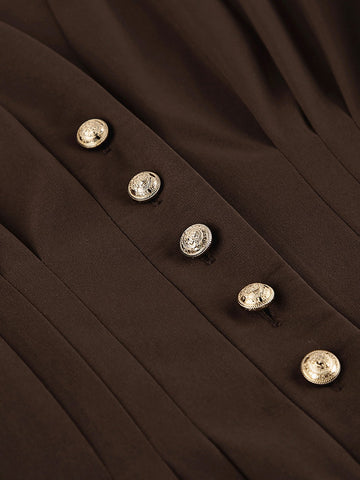 Corset Waist Button Down Shirt