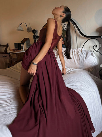 High Slit Sleeveless Maxi Dress