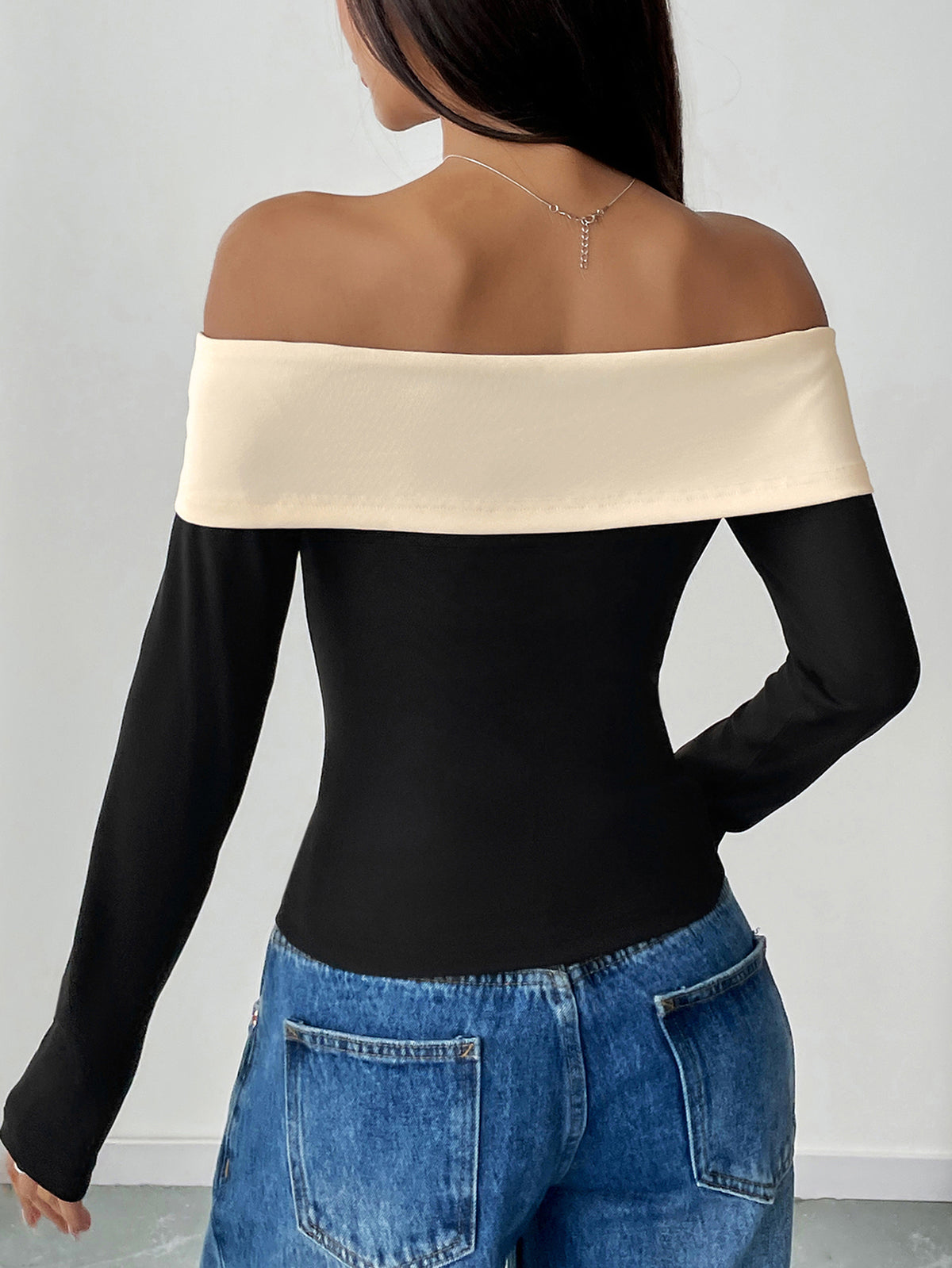 Off Shoulder Bow-Front Flirty T-Shirt
