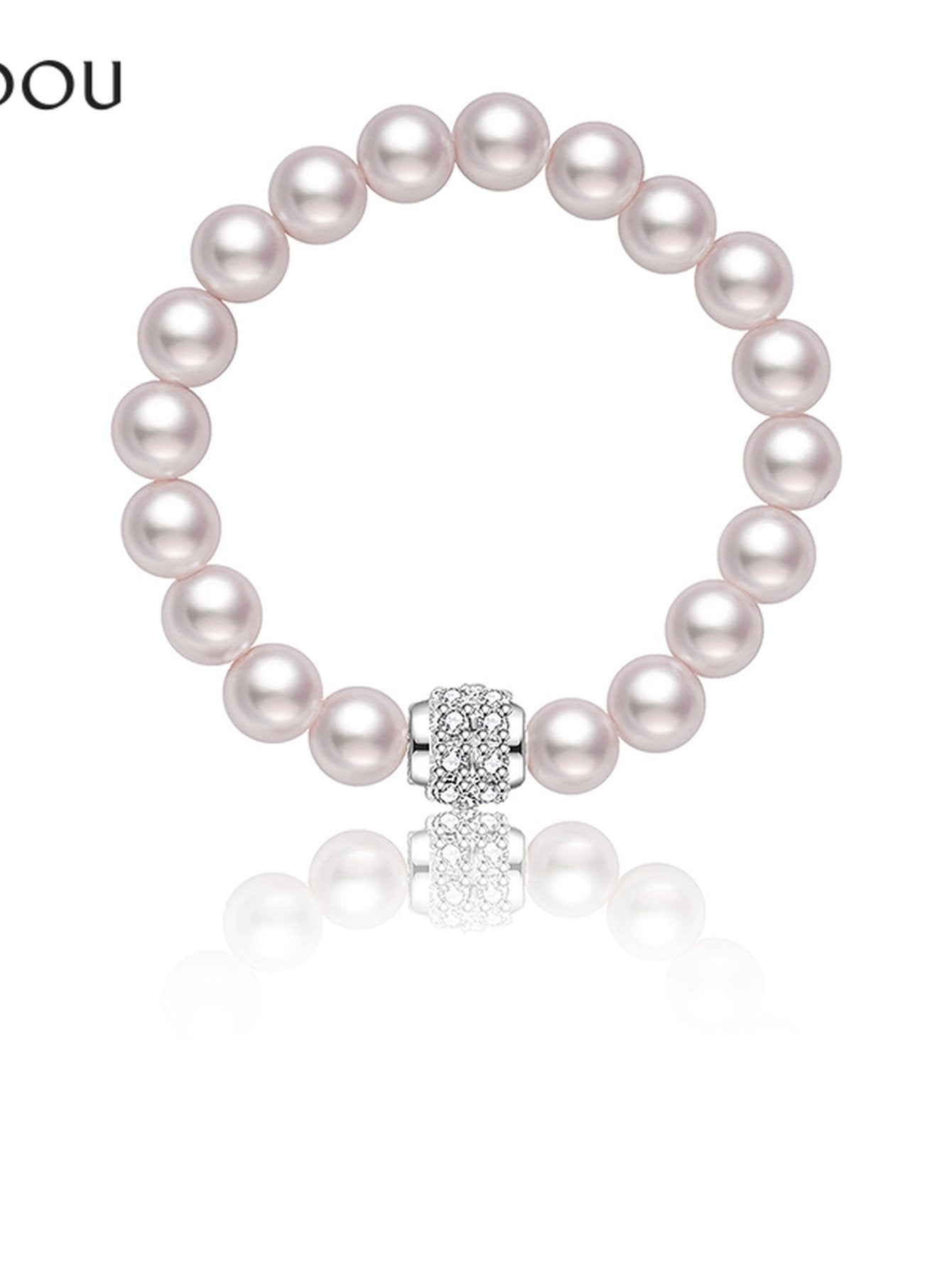Elegant Crystal Pearl Beaded Ring