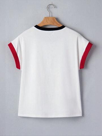 Sequined USA Graphic T-Shirt