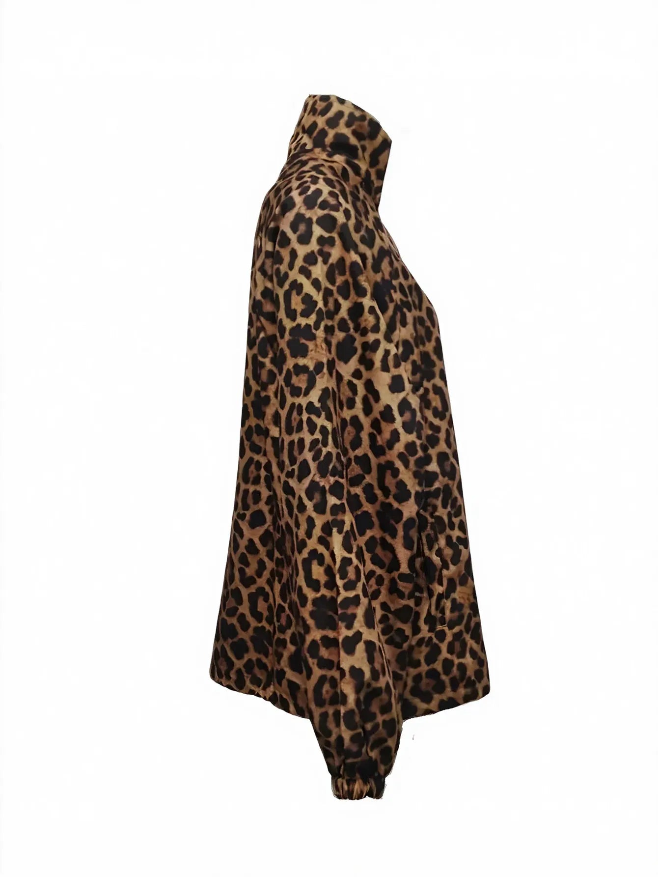 Leopard Print Zip Up Jacket