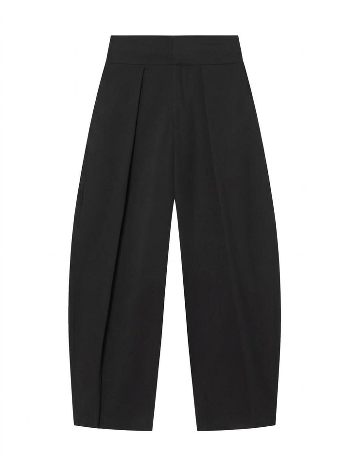 High Waisted Pinstripe Wide Leg Trousers