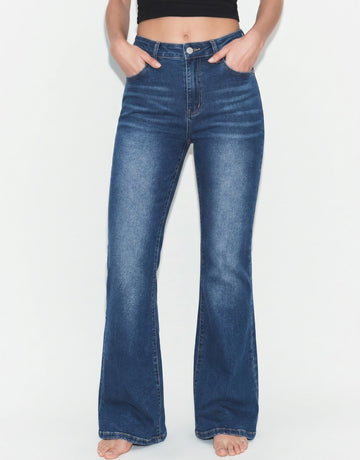 High Rise Slim Flare Jeans