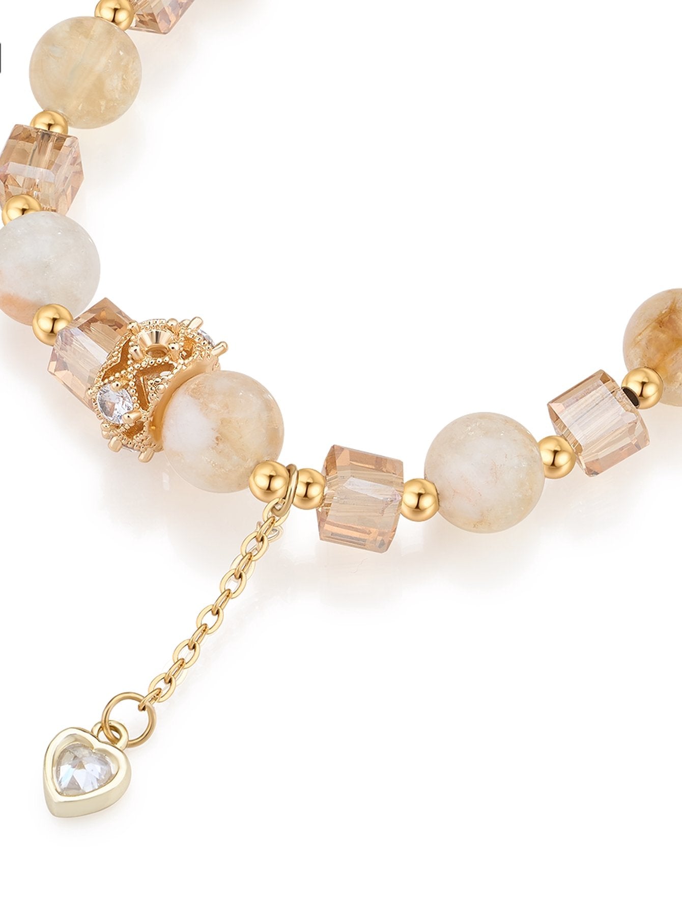 Elegant Crystal Beaded Charm Bracelet