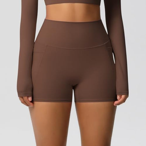 High Waisted Pocket Workout Shorts