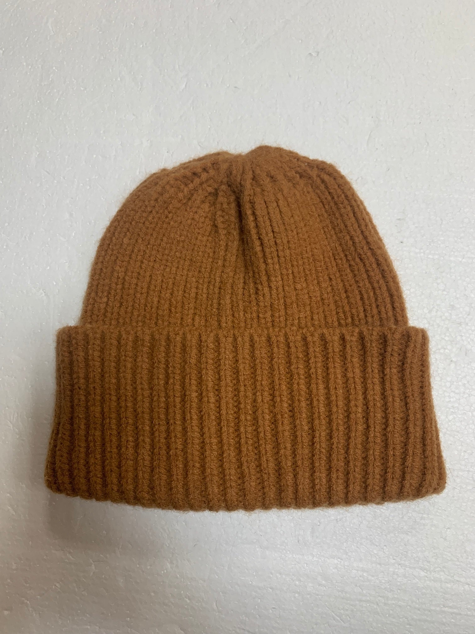 Cozy Ribbed Knit Mustard Beanie