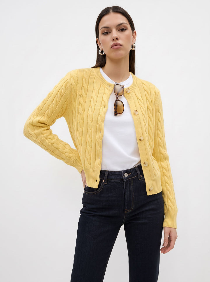 Cozy Cable Knit Button Cardigan