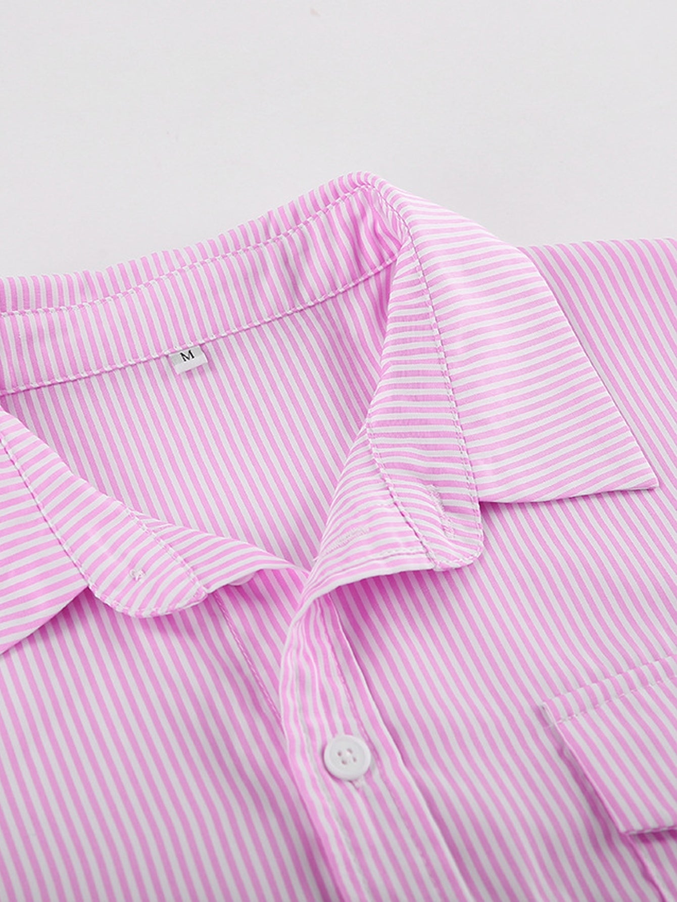 Oversized Striped Button Down Shirt
