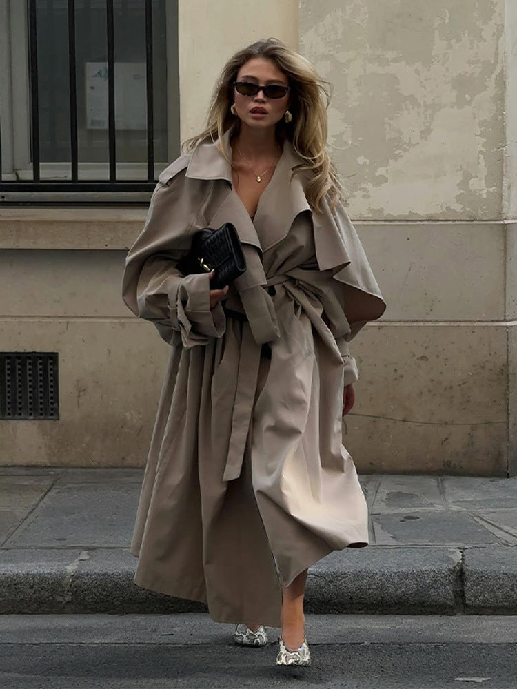 Oversized Double Breasted Trench Coat