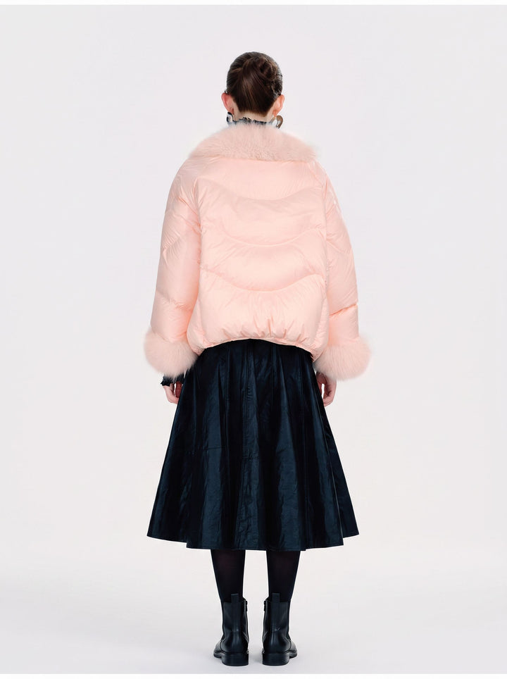 Faux Fur Trim Puffer Jacket