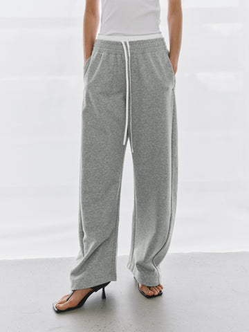 Urban Revivo Contrast Trim Drawstring Pull On Barrel Leg Pants