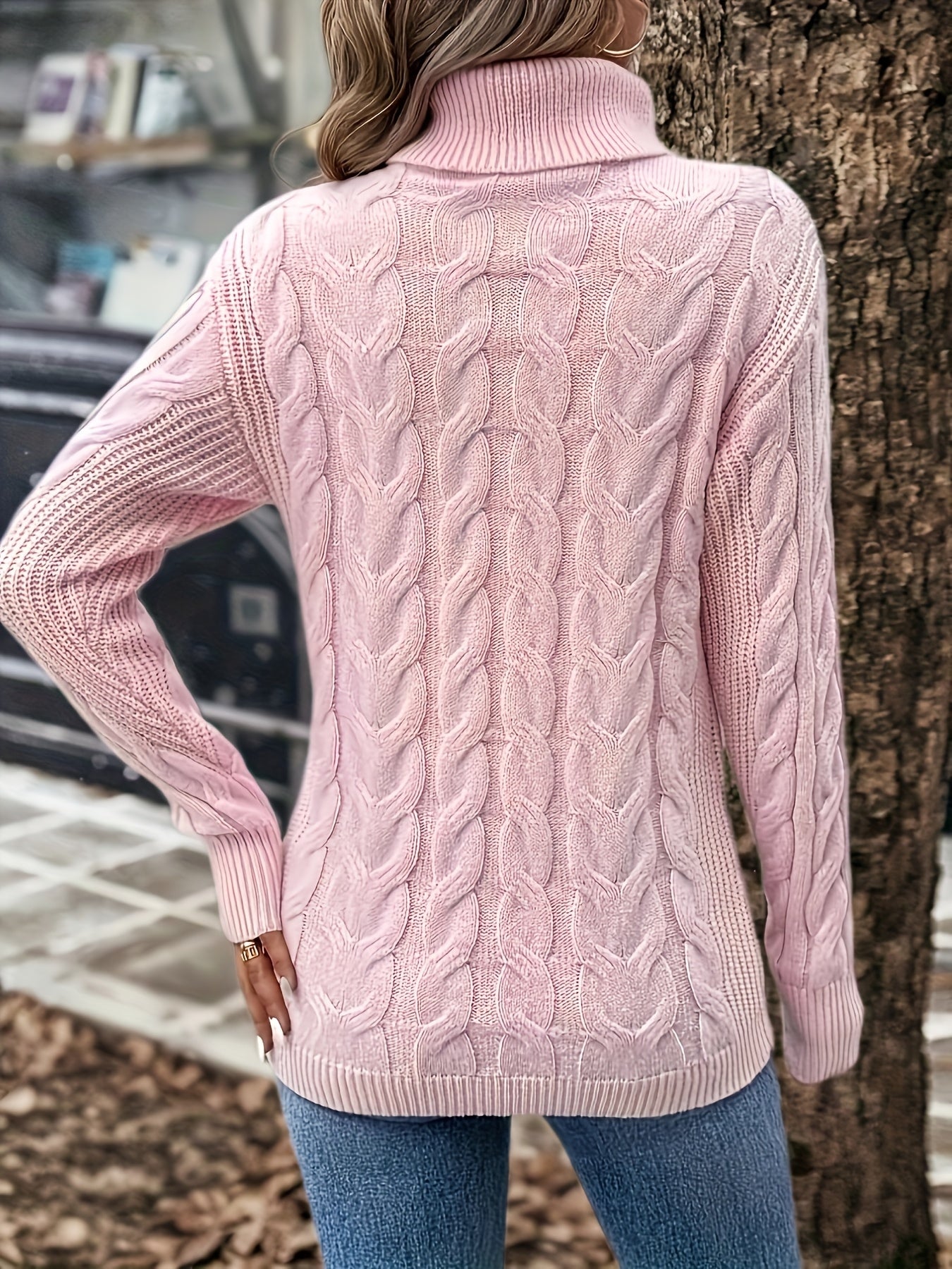 Cozy Cable Knit Turtleneck Sweater