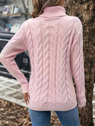 Cozy Cable Knit Turtleneck Sweater