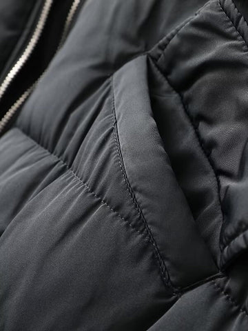 Faux Fur Collar Cropped Puffer Jacket