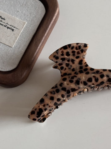 Leopard Print Heart Shape Hair Claw