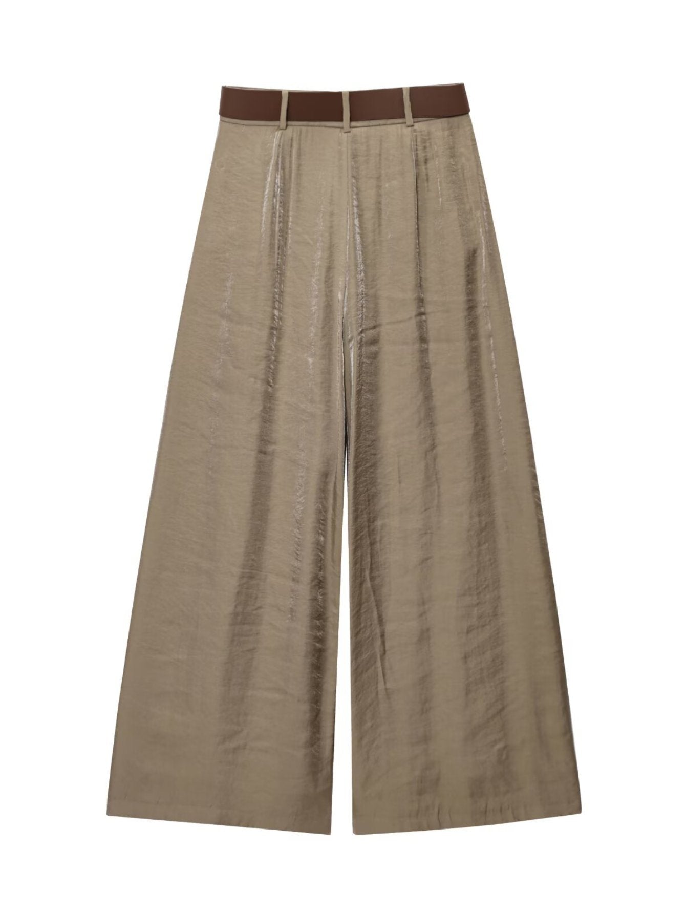 High Waisted Shimmer Wide Leg Pants
