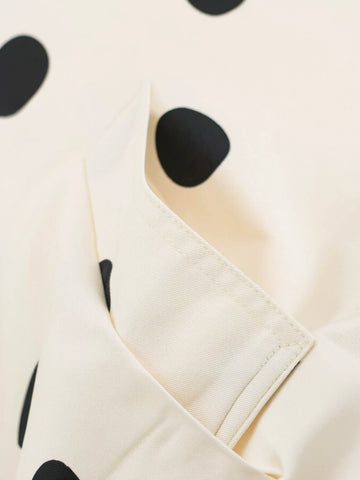 Casual Polka Dot Stand Collar Jacket
