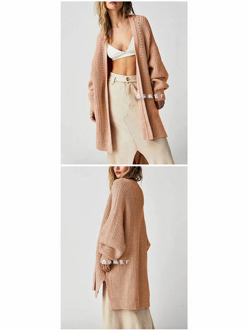 Chunky Oversized Knit Open Cardigan