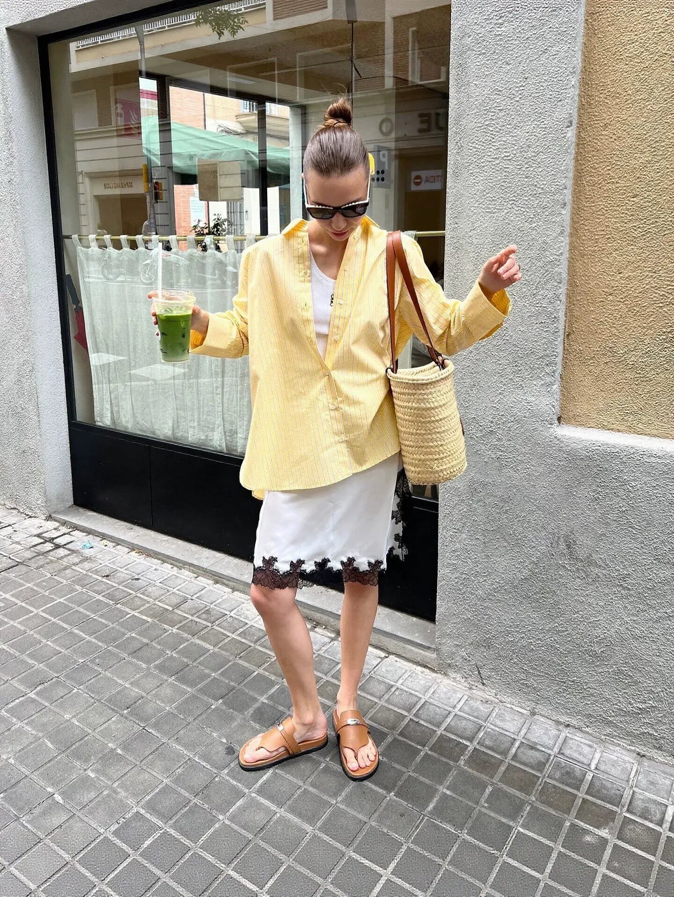 Oversized Striped Button Down Shirt
