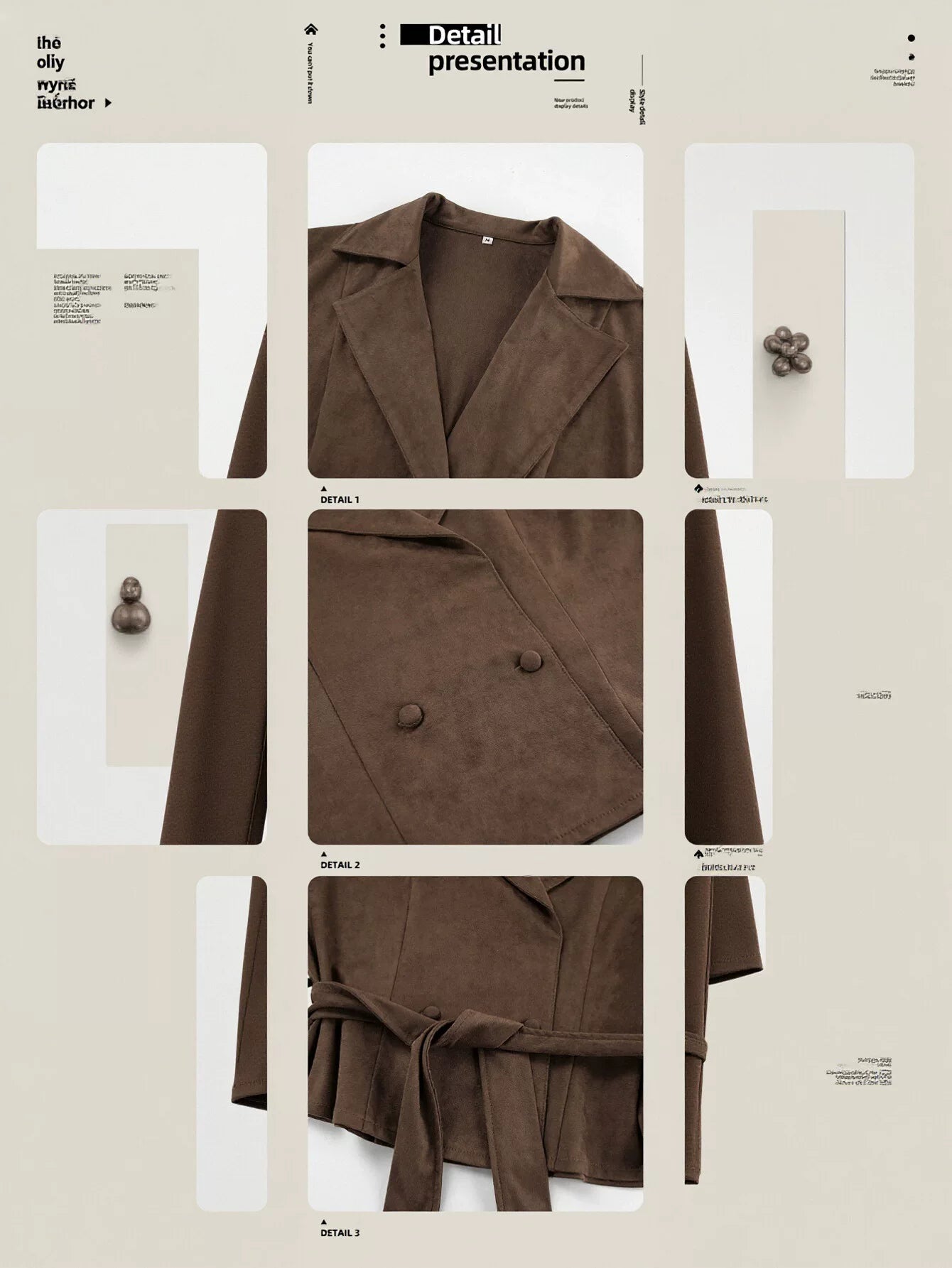 Belted Suede Notch Collar Jacket