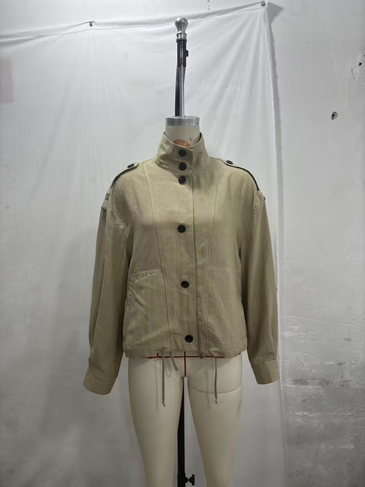 Utility Stand Collar Drawstring Jacket