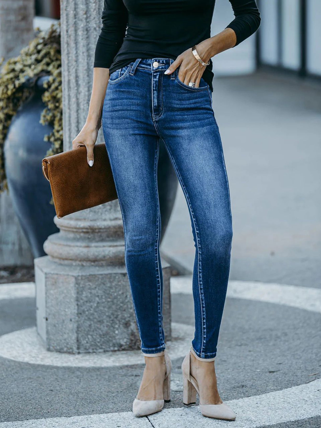 High Rise Slim Fit Jeans