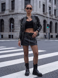 Minimalist Chic Faux Leather Jacket