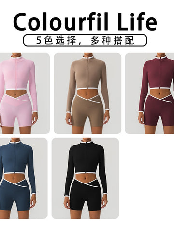 Seamless Slim Fit Cropped Jacket