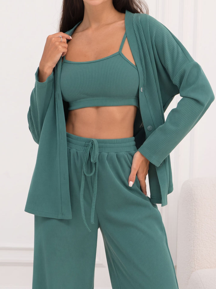 Cozy Ribbed Knit Lounge Set