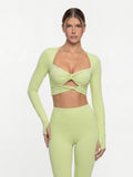 Seamless Twist Front Long Sleeve Tee