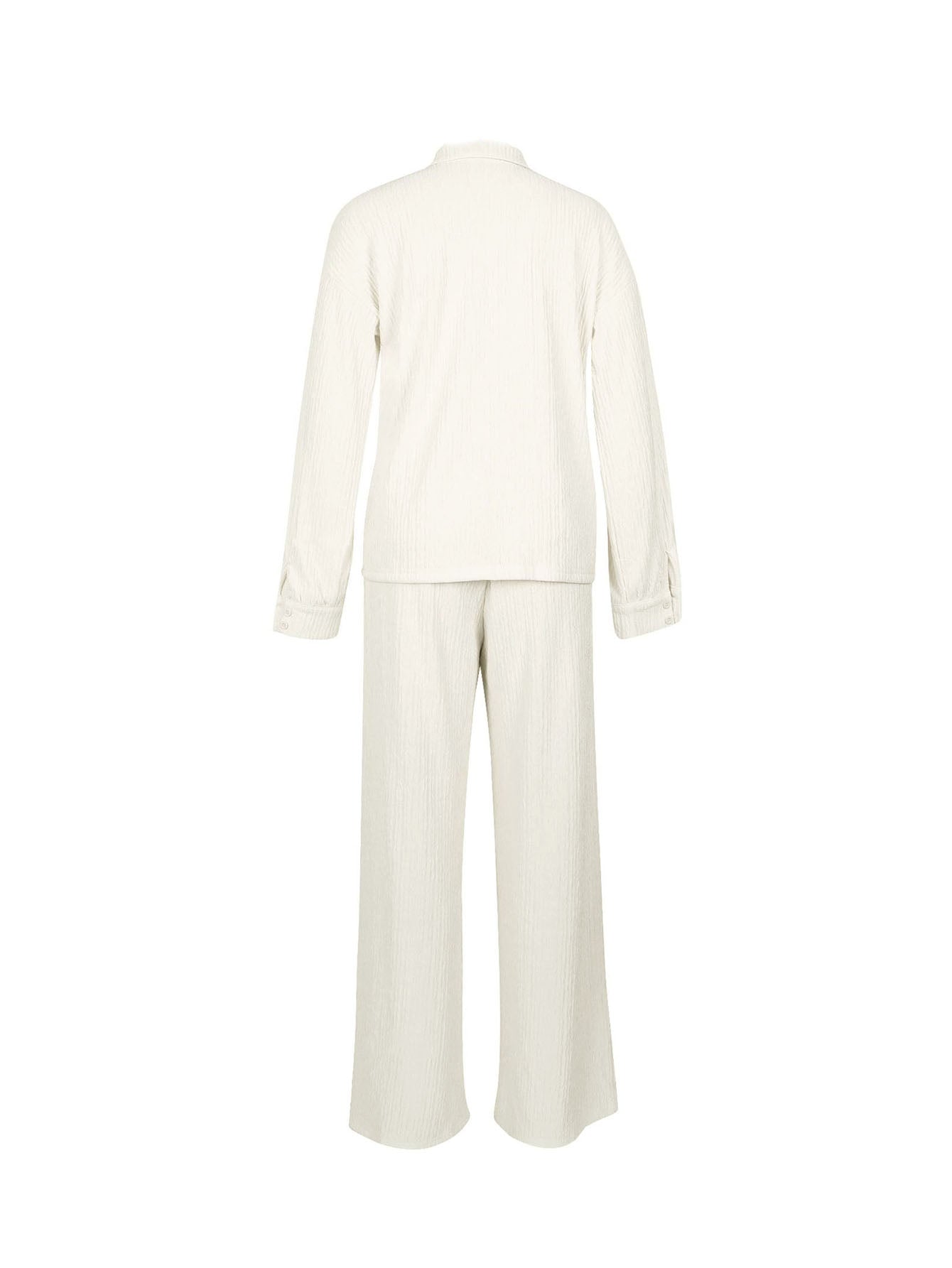 Elegant Pleated Button Down Pant Set