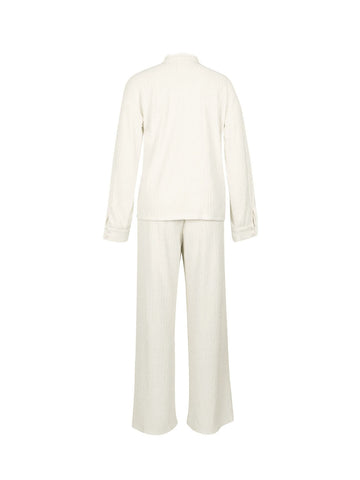 Elegant Pleated Button Down Pant Set