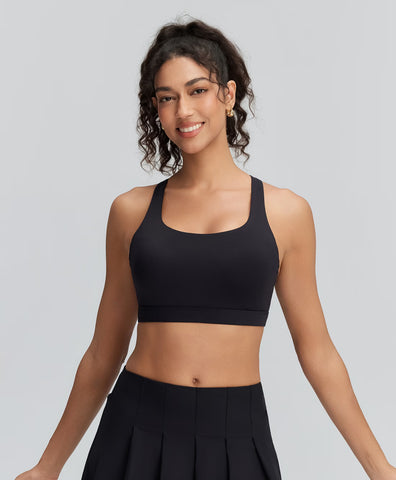 Breathable Cutout Back Sports Bra
