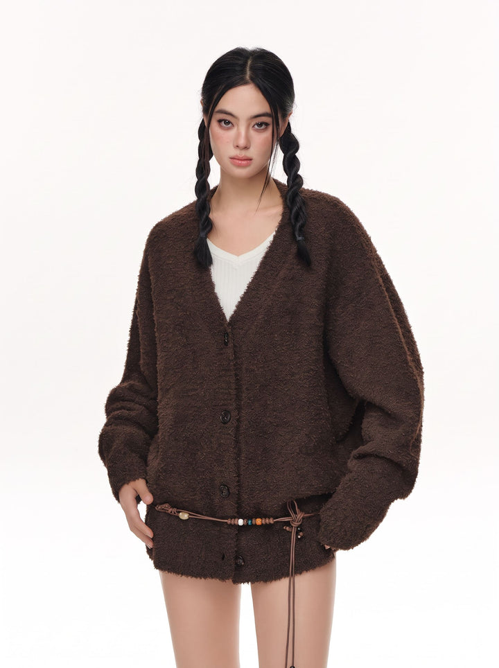 Cozy Oversized Fuzzy Knit Cardigan