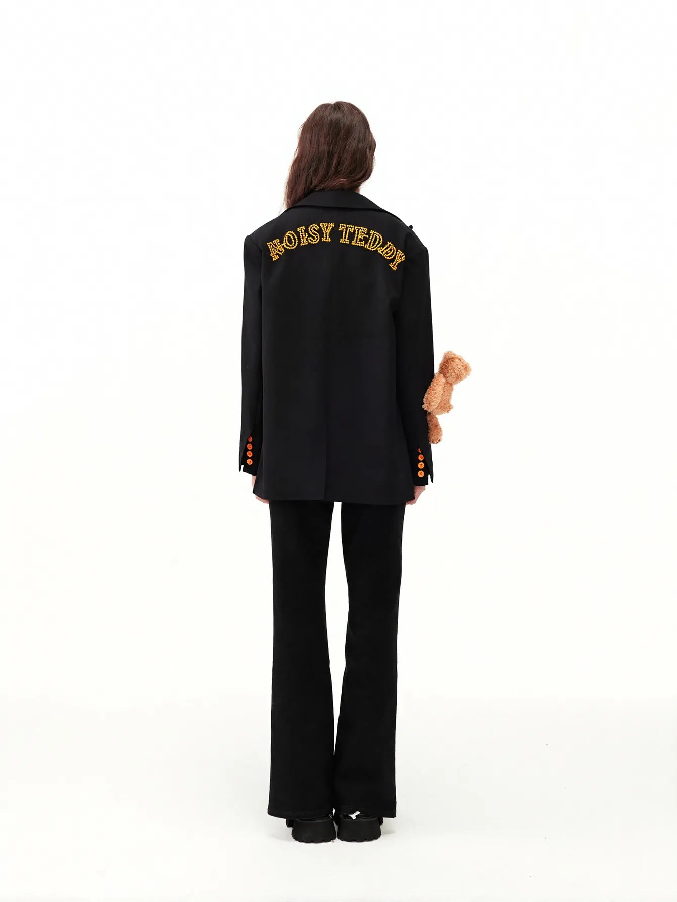 Oversized Graphic Embellished Blazer Jacket