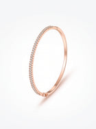 Dainty Cubic Zirconia Rose Gold Bangle