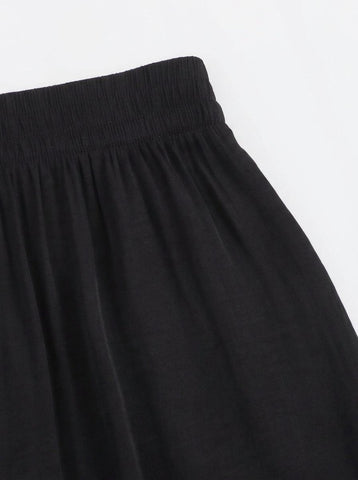 Pleated High Waisted Wide Leg Pants