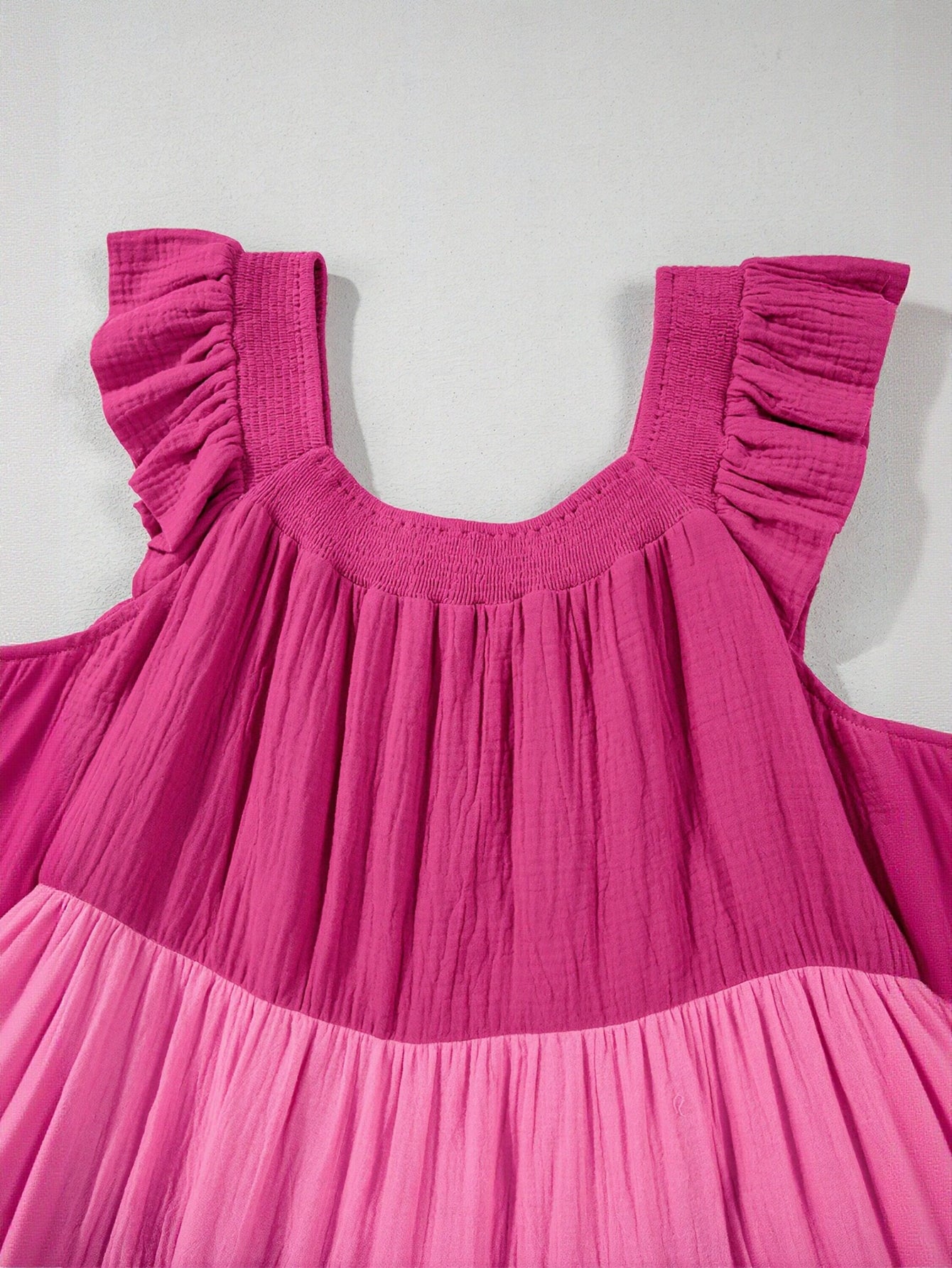 Tiered Cotton Ruffle Midi Dress