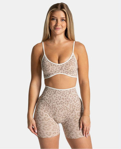 Seamless Leopard Print Workout Set