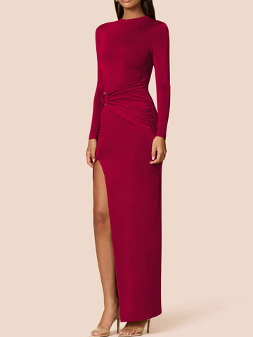 High-Slit Glamorous Bodycon Maxi Dress