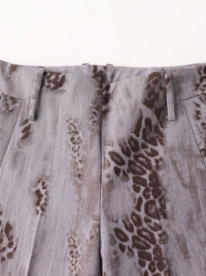High Waisted Animal Print Trousers