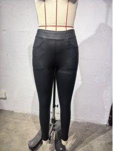 High Waisted Faux Leather Leggings