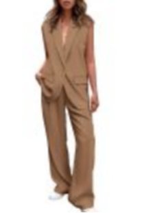 Sleeveless Blazer Tailored Trouser Set