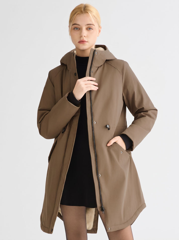Waterproof Hooded Utility Parka Jacket