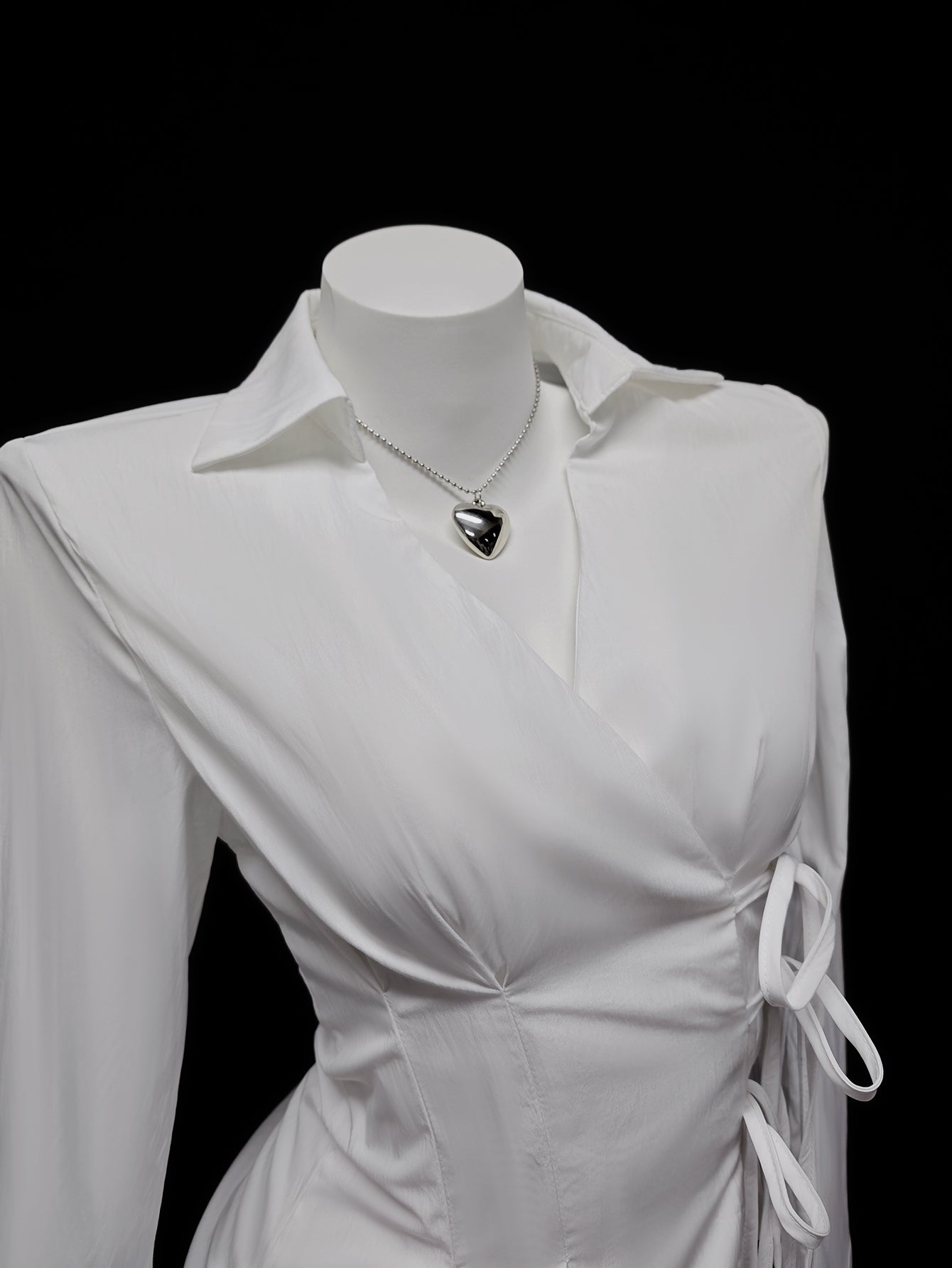 Gothic Lace Up V Neck Shirt