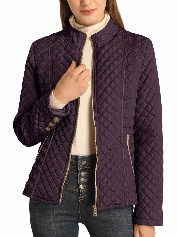 Lightweight Quilted Stand Collar Jacket